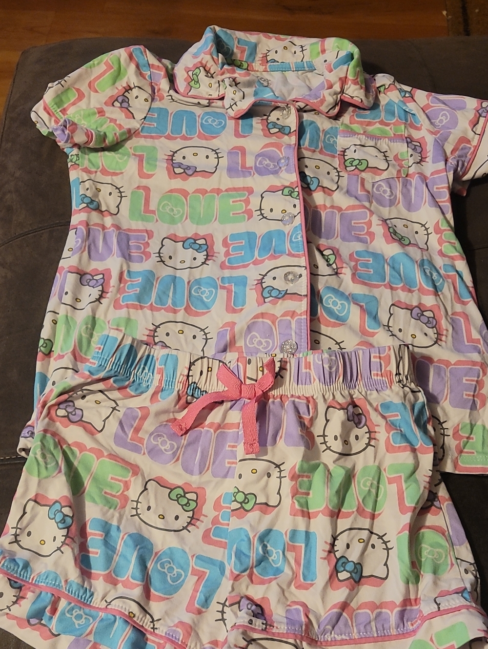 Hello Kitty Pastel Multicolor Short Pajama Set